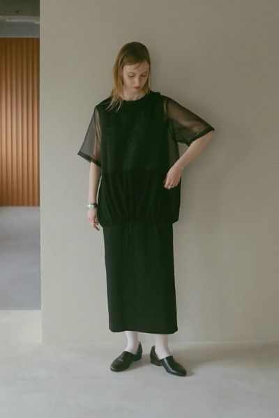 メッシュレイヤードワンピース