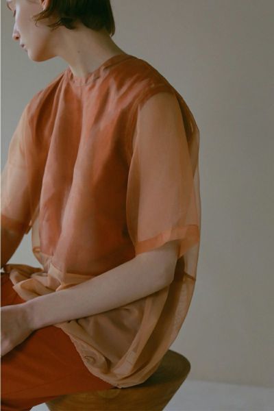メッシュレイヤードワンピース