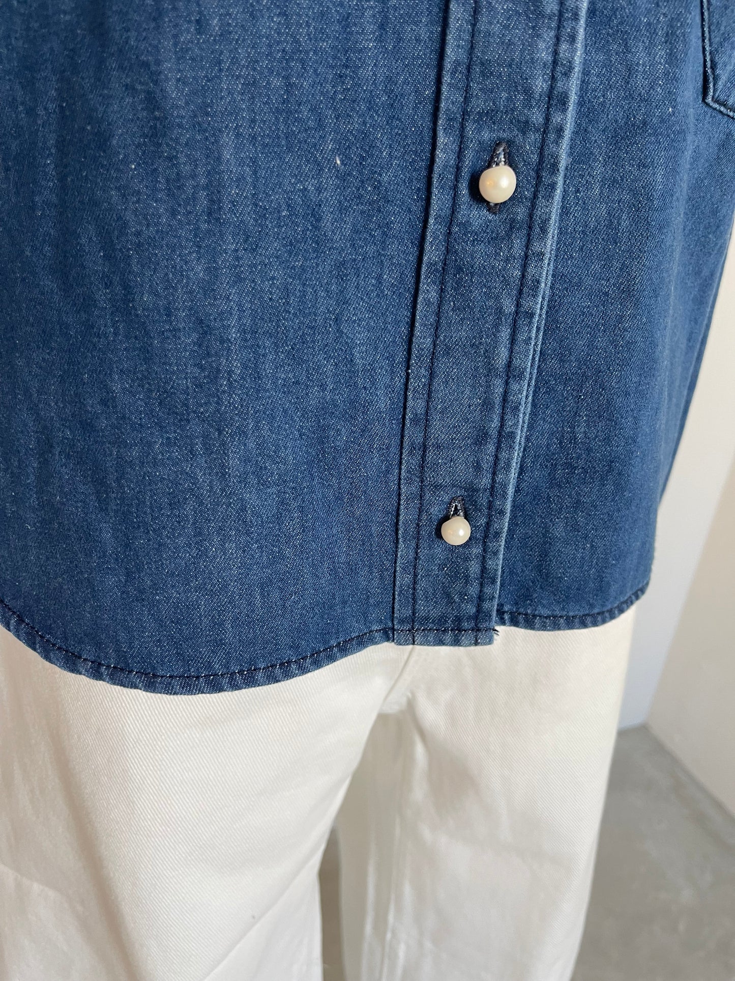 BLANC basque(ブランバスク) デニムパールボタンシャツ BB88-151