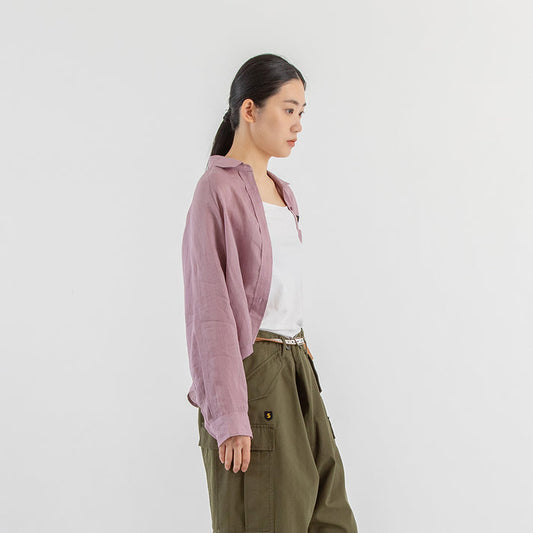 BLANC basque(ブランバスク) シアーラミー ワンポイントワッペンシャツ BB67-146