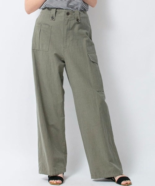 Johnbull (ジョンブル) コットンリネンバックツイルカーゴパンツ JL241P24