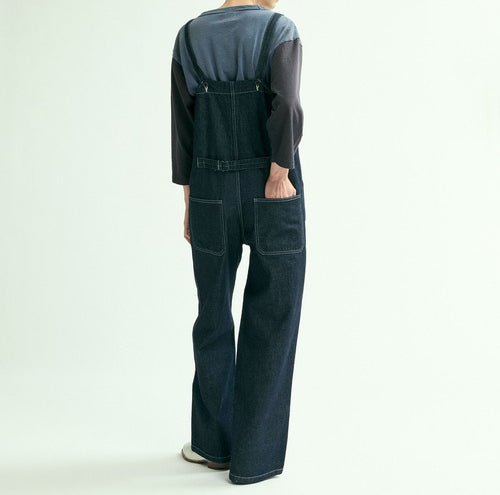 Johnbull(ジョンブル) デニムチューブサロペット ダークインディゴブルー JL251P35