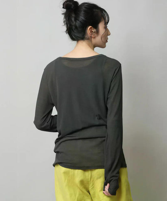 MUNICH(ミューニック) シアーストレッチリブクルーネックプルオーバー MN242U17