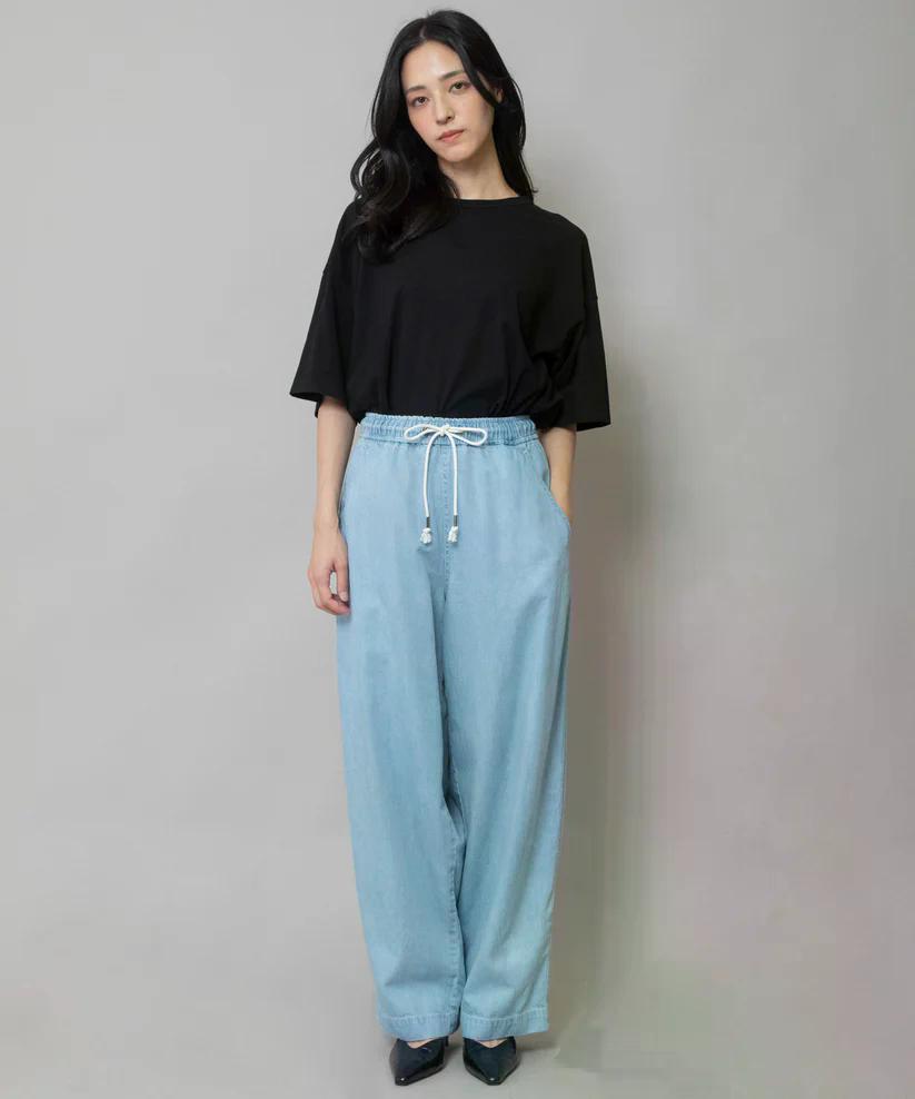 MUNICH(ミューニック) デニム&ヒッコリー ワイドイージーパンツ MN251P30