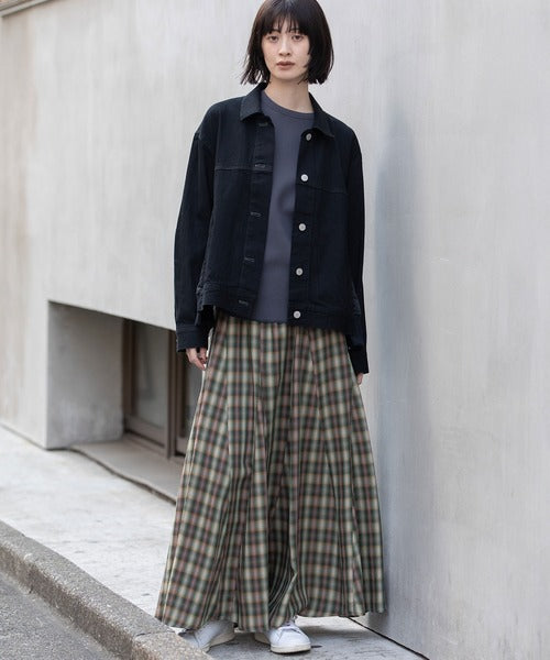 MUNICH(ミューニック) デニム×ナイロンツイルドッキングトラッカージャケット MN252B31