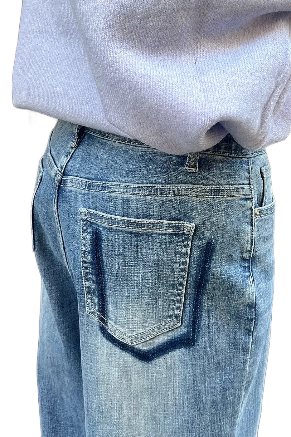 INDIMARK(インディマーク) ニューワイド デニム ブリーチ WJ167