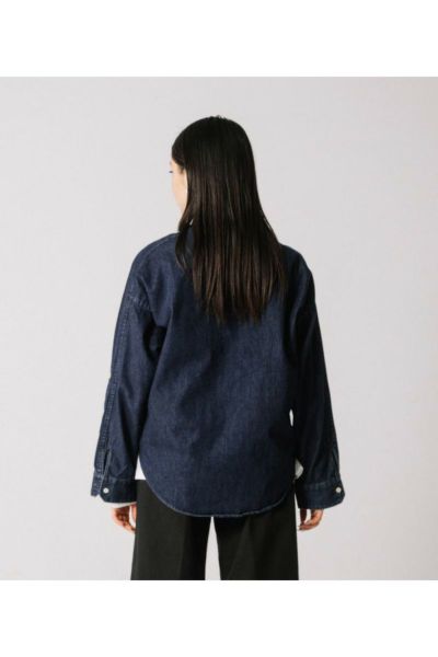 パールボタンデニムシャツ