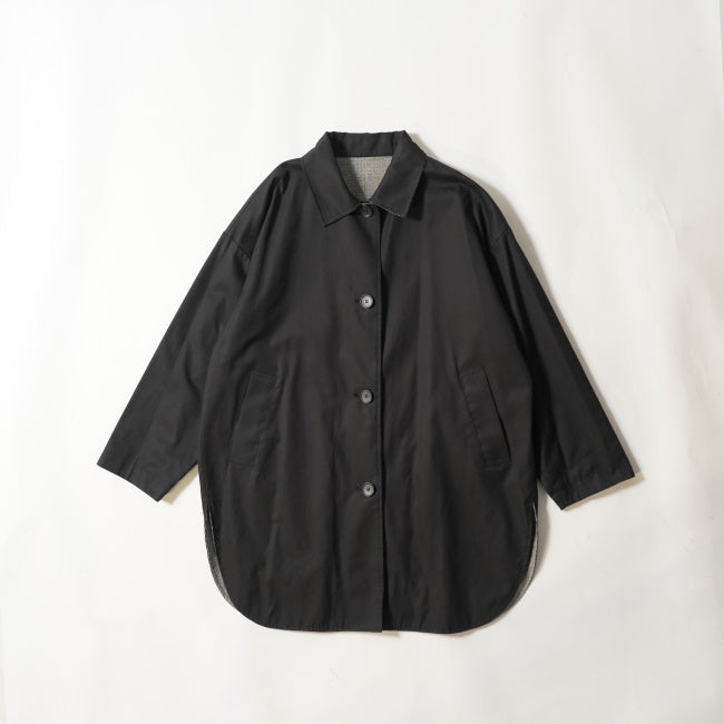 Munich (ミューニック)コットンツイル×リネンコットンチェックリバーシブルコート MN241C33