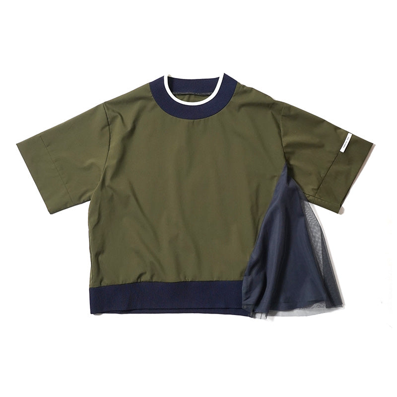 MARECHAL(マルシャルテル) Rib×Tulle Tops ZMT252BL116