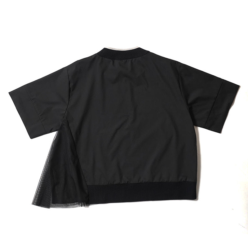 MARECHAL(マルシャルテル) Rib×Tulle Tops ZMT252BL116