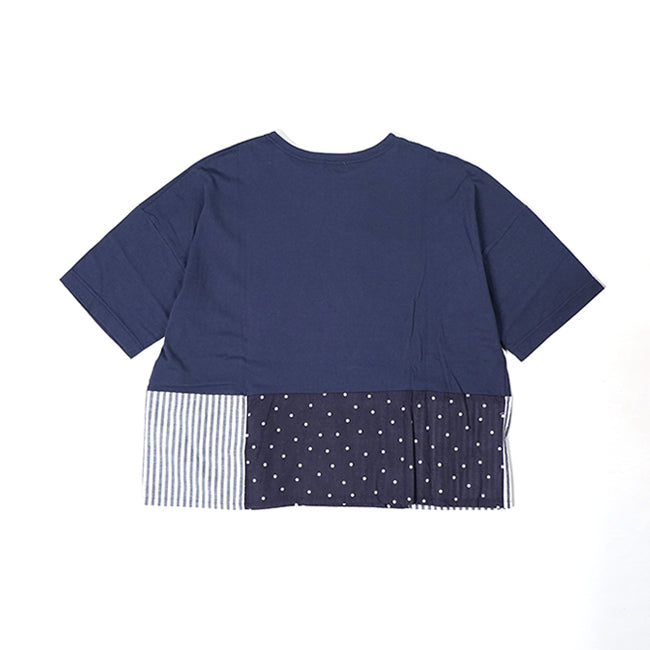 NATURALLAUNDRY(ナチュラルランドリー) 先染めパネル ワイドプルオーバー 7243C-018
