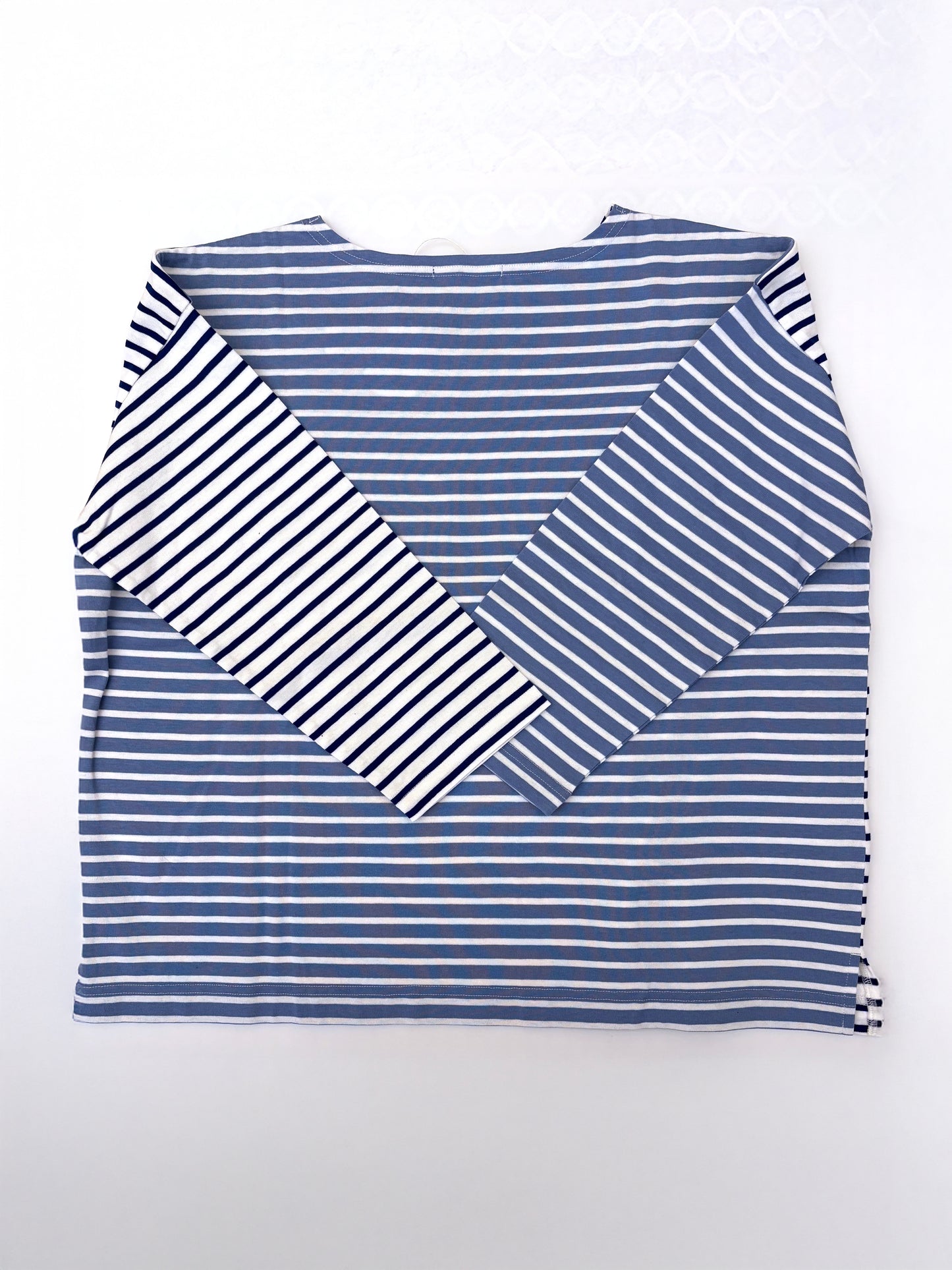 NATURAL LAUNDRY(ナチュラルランドリー)パネルボーダー　バイカラープルオーバー 7251C-017
