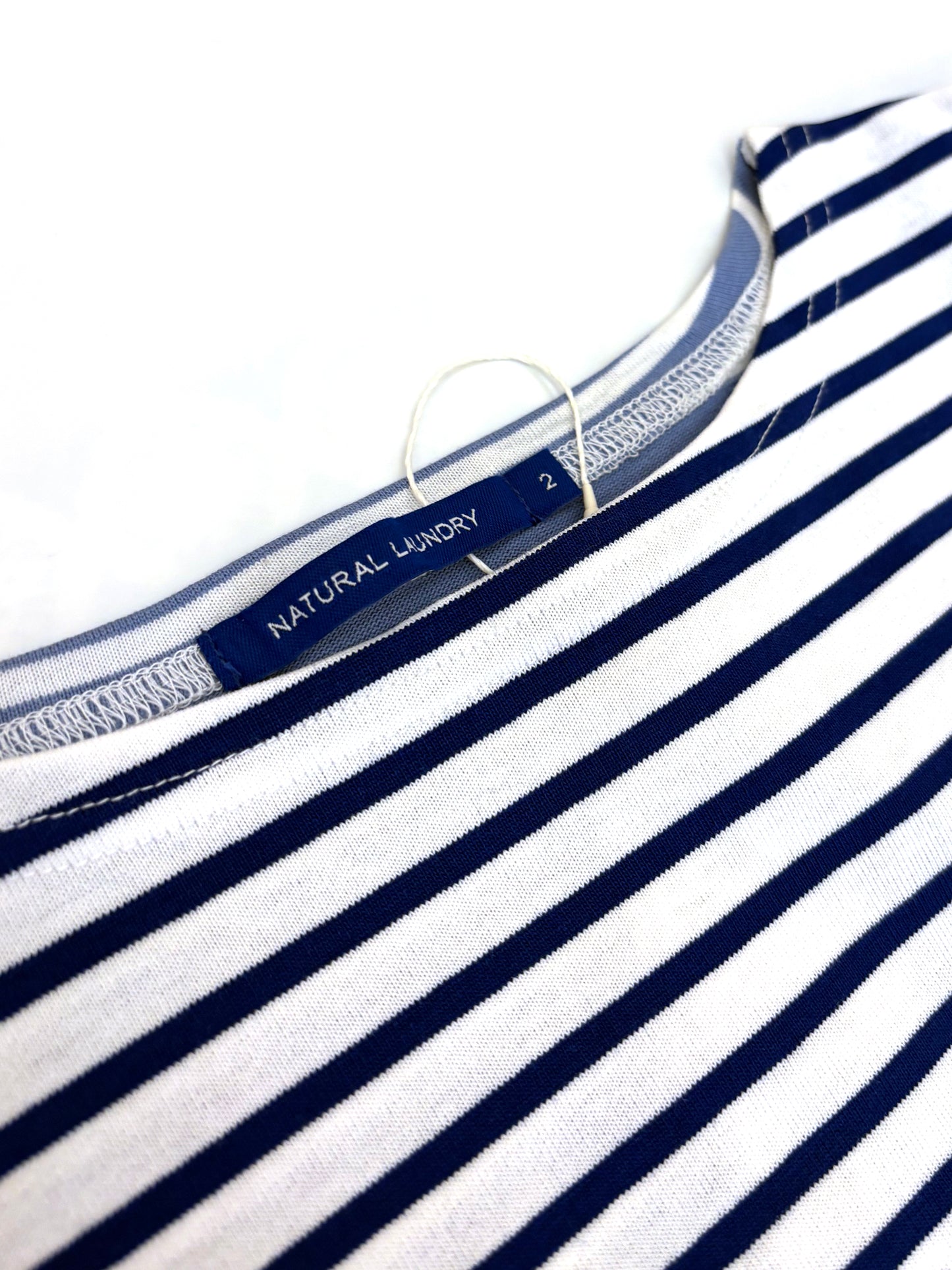 NATURAL LAUNDRY(ナチュラルランドリー)パネルボーダー　バイカラープルオーバー 7251C-017