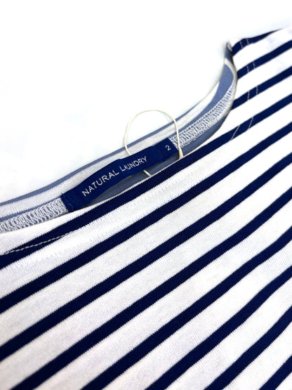 NATURAL LAUNDRY(ナチュラルランドリー)パネルボーダー　バイカラープルオーバー 7251C-017