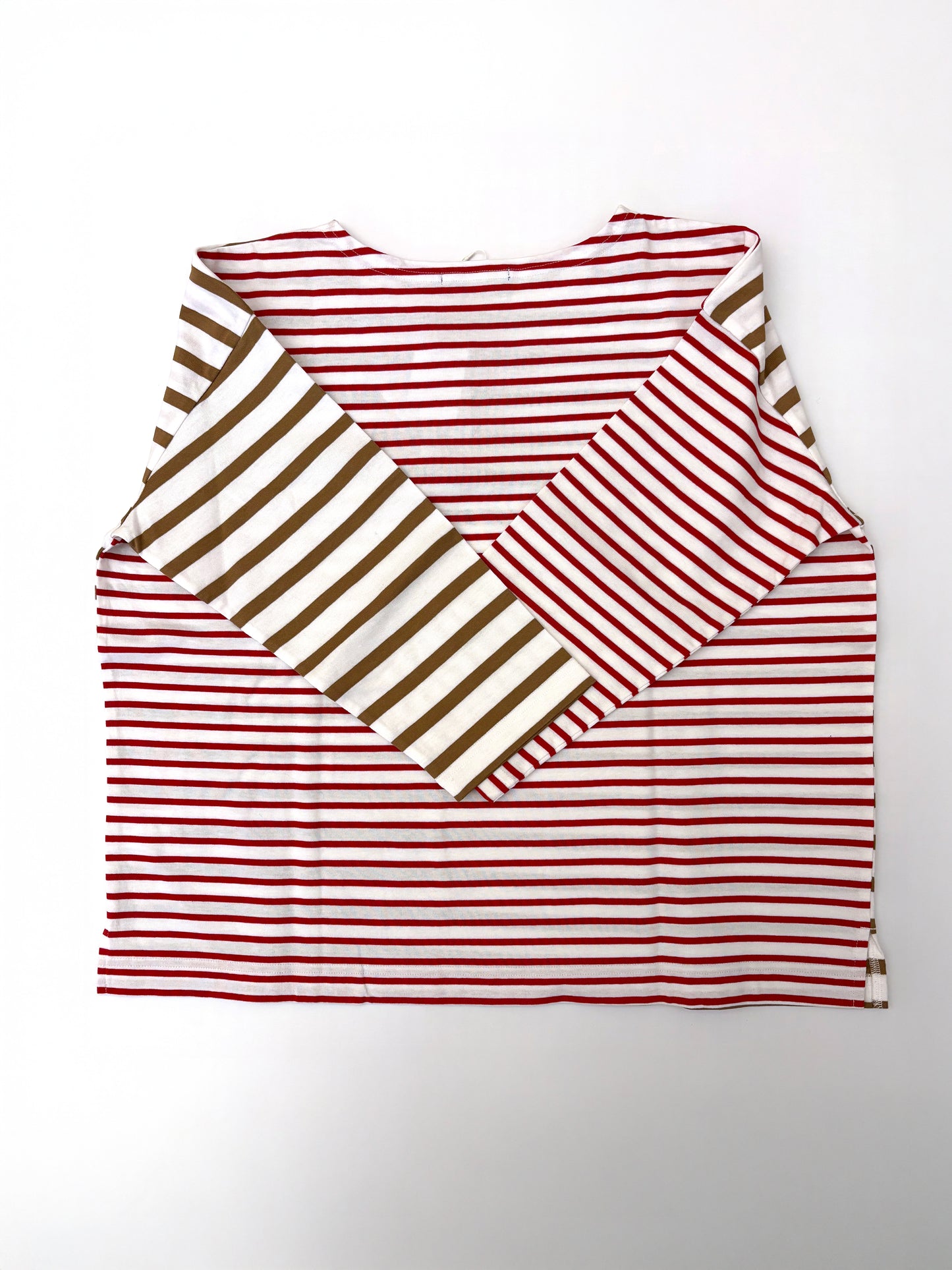 NATURAL LAUNDRY(ナチュラルランドリー)パネルボーダー　バイカラープルオーバー 7251C-017