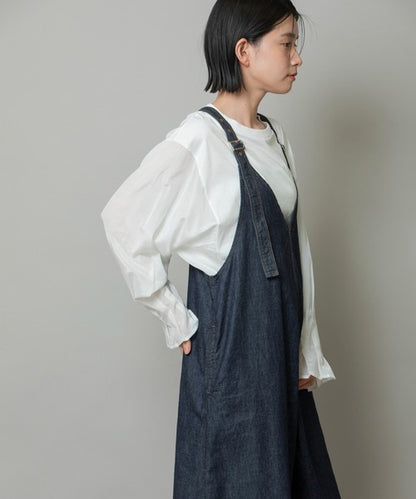 【10/18インスタライブ商品】MUNICH(ミューニック) 6.5ozスラブデニムフレアサロペット MN242N14