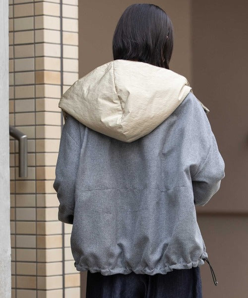 【10/18インスタライブ商品】MUNICH(ミューニック) ツイル×octaフーデットブルゾン MN252B28