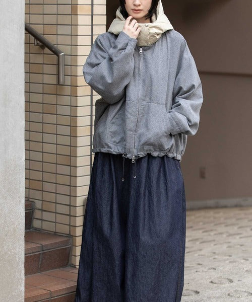 【10/18インスタライブ商品】MUNICH(ミューニック) ツイル×octaフーデットブルゾン MN252B28