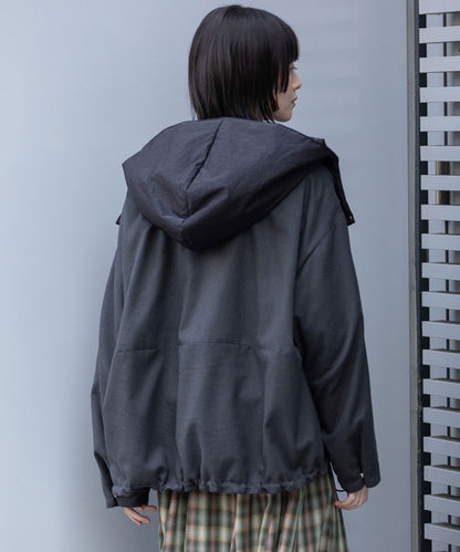 【10/18インスタライブ商品】MUNICH(ミューニック) ツイル×octaフーデットブルゾン MN252B28