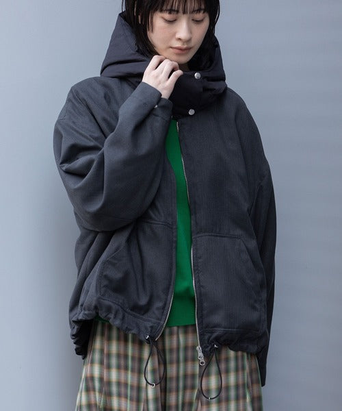 【10/18インスタライブ商品】MUNICH(ミューニック) ツイル×octaフーデットブルゾン MN252B28