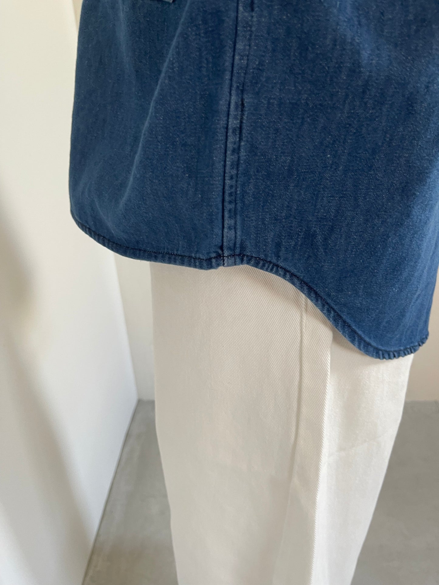 BLANC basque(ブランバスク) デニムパールボタンシャツ BB88-151
