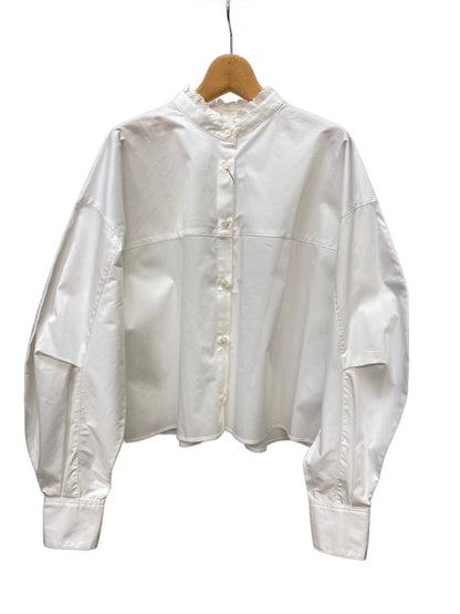 Audrey and John Wad（オードリーアンドジョンワッド) 着脱レース襟付きバンドカラーシャツ L6100