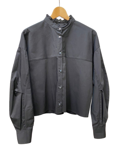 Audrey and John Wad（オードリーアンドジョンワッド) 着脱レース襟付きバンドカラーシャツ L6100