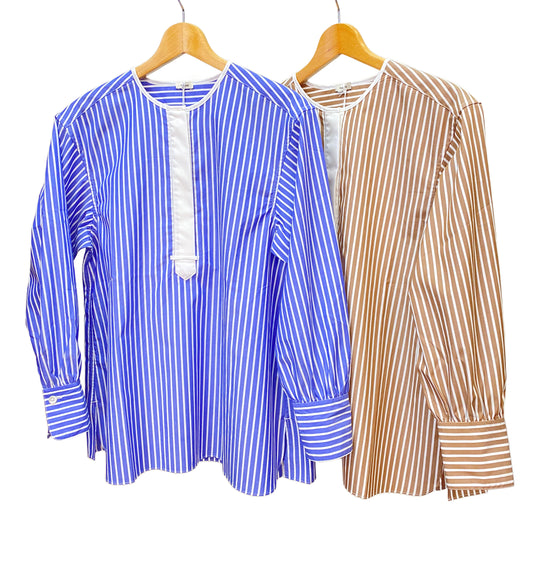 drawell (ドロウェル) ストライプシャツ 5-1-DW-10