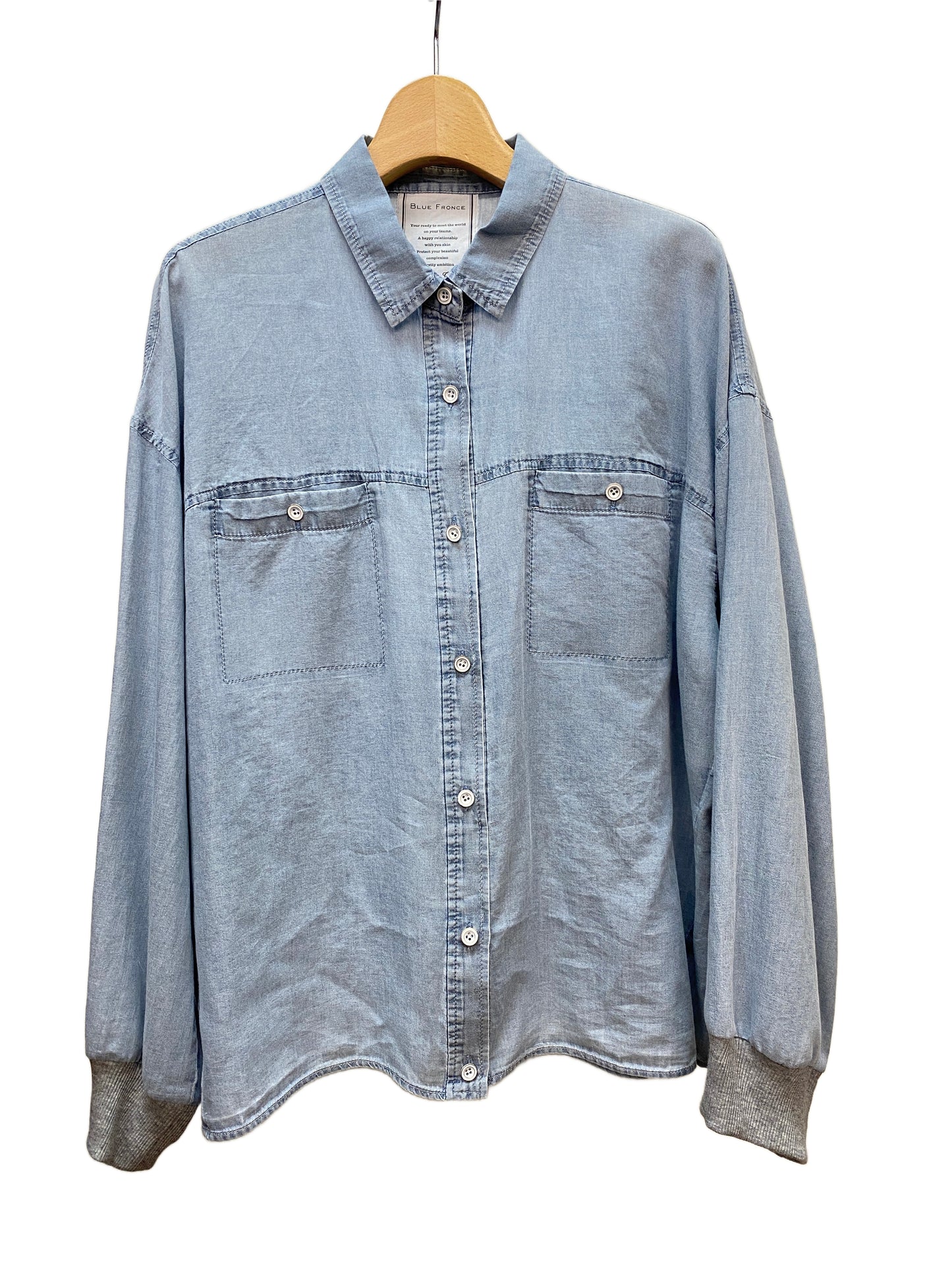 BLUE FRONCE(ブルーフロンセ) シアーデニムシャツ 611426