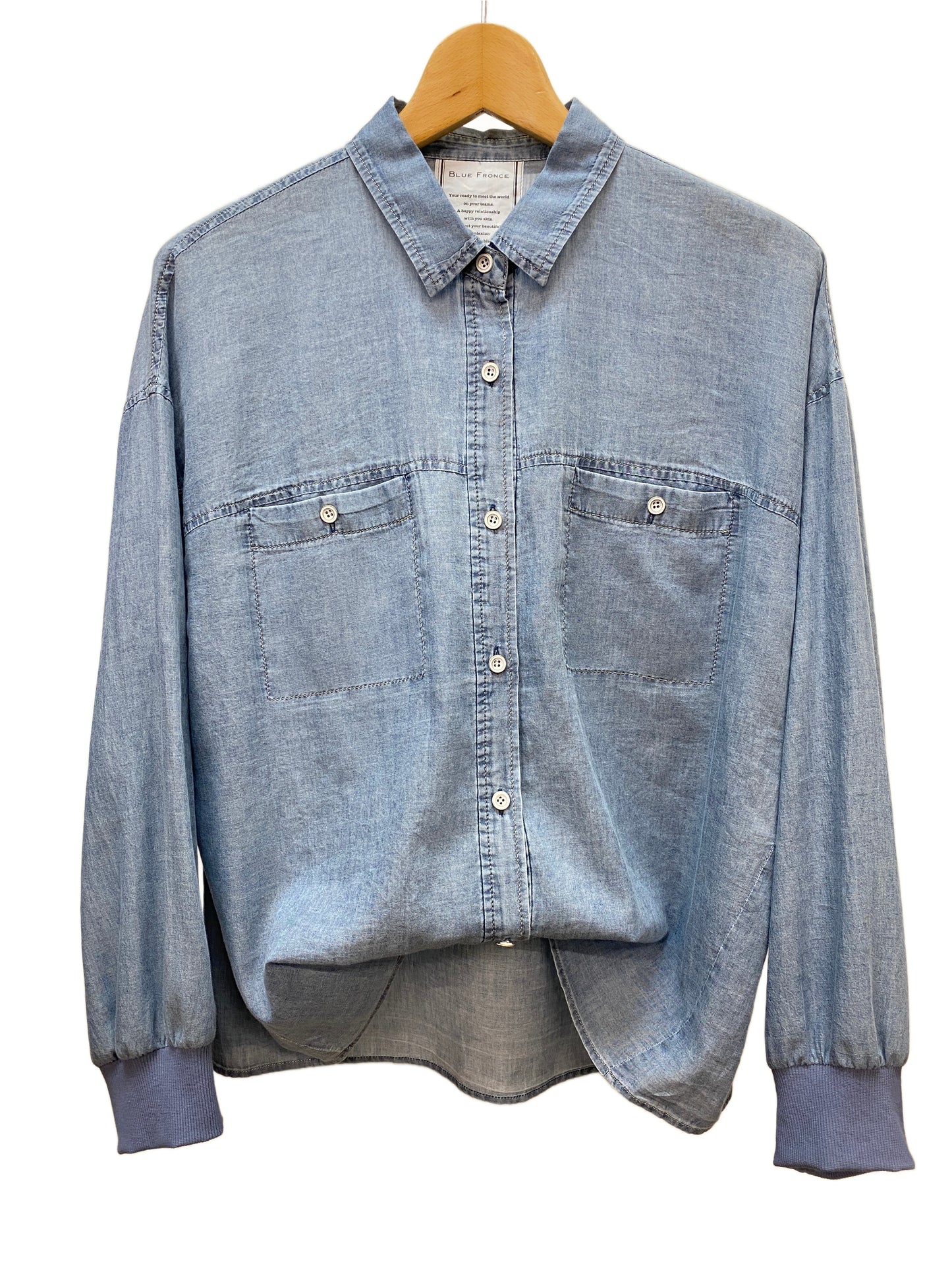 BLUE FRONCE(ブルーフロンセ) シアーデニムシャツ 611426