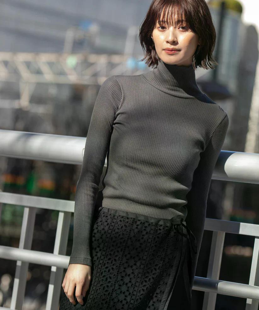 MUNICH(ミューニック)  コットンリブタートルネックプルオーバー MNHG291