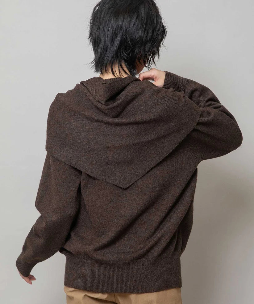【2026/10/12 ライブアイテム】　MUNICH(ミューニック)  天竺編みニット スカーフセットプルオーバー　MN262K21
