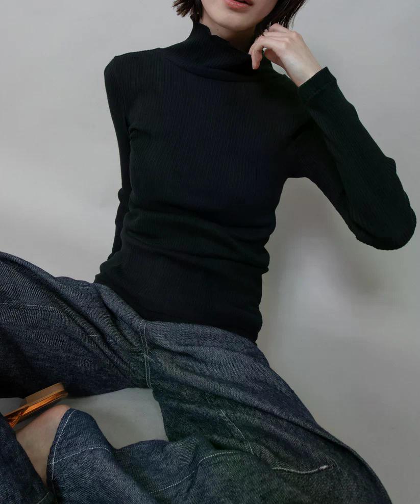 MUNICH(ミューニック)  コットンリブタートルネックプルオーバー MNHG291