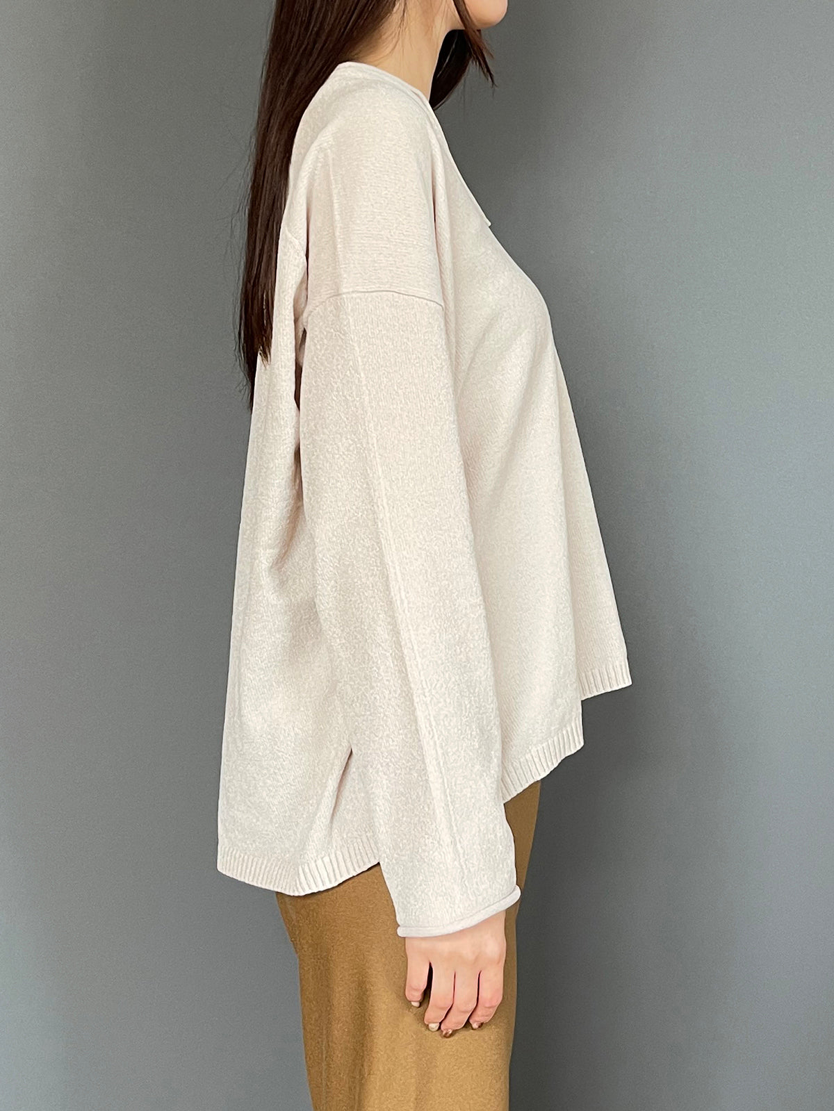 MICA&DEAL(マイカアンドディール) mole knit v/n p/o(モールヤーンVネックニット) 0126308077