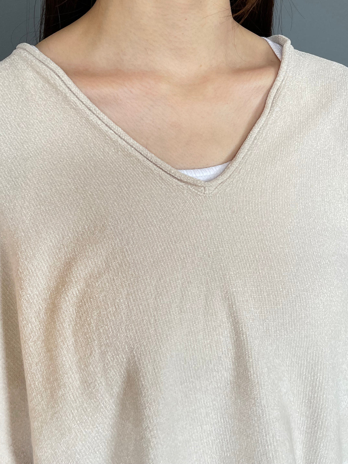 MICA&DEAL(マイカアンドディール) mole knit v/n p/o(モールヤーンVネックニット) 0126308077