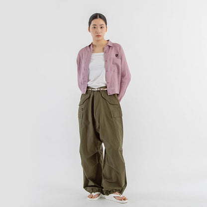 BLANC basque(ブランバスク) シアーラミー ワンポイントワッペンシャツ BB67-146