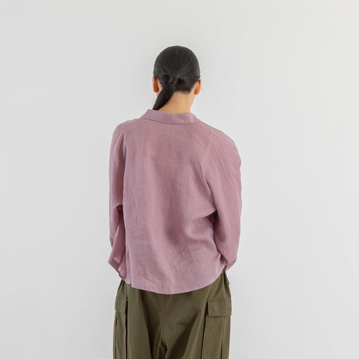 BLANC basque(ブランバスク) シアーラミー ワンポイントワッペンシャツ BB67-146