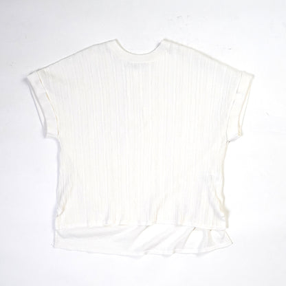 Johnbull (ジョンブル) ドライコットンニットフレンチスリーブTシャツ JL242N02