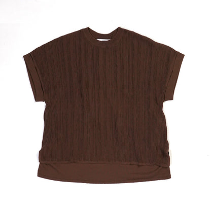 Johnbull (ジョンブル) ドライコットンニットフレンチスリーブTシャツ JL242N02