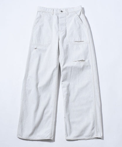 8オンスホワイトデニムハードワーカーデッキパンツ JL242P25