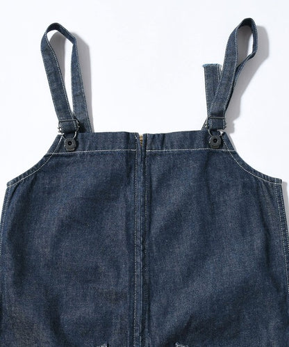 Johnbull(ジョンブル) デニムチューブサロペット ダークインディゴブルー JL251P35