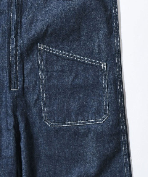 Johnbull(ジョンブル) デニムチューブサロペット ダークインディゴブルー JL251P35