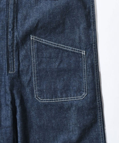 Johnbull(ジョンブル) デニムチューブサロペット ダークインディゴブルー JL251P35