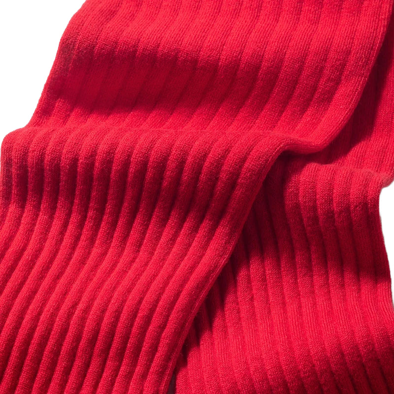 MAEÉ(マエエ) コンプレッションソックス コットンリブタイプ レッド MAEE1033