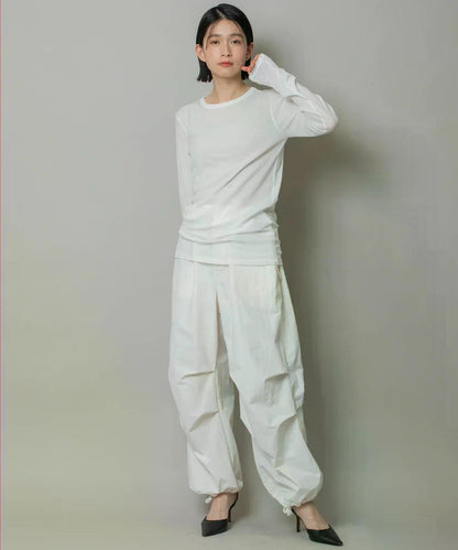 MUNICH(ミューニック)  シアーストレッチリブクルーネックプルオーバー MN242U17