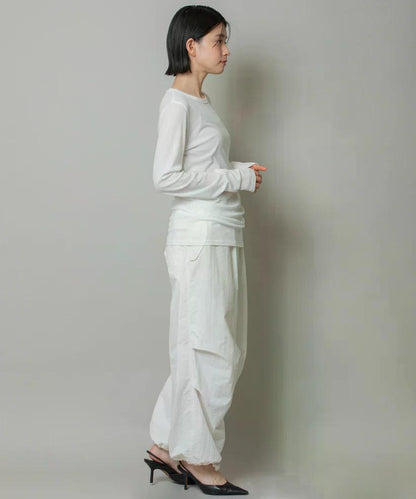 MUNICH(ミューニック)  シアーストレッチリブクルーネックプルオーバー MN242U17