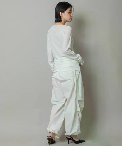 MUNICH(ミューニック)  シアーストレッチリブクルーネックプルオーバー MN242U17