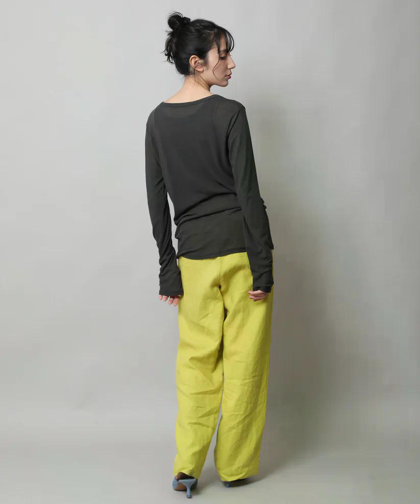 MUNICH(ミューニック)  シアーストレッチリブクルーネックプルオーバー MN242U17