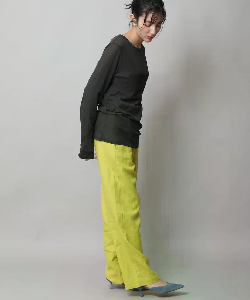 MUNICH(ミューニック)  シアーストレッチリブクルーネックプルオーバー MN242U17