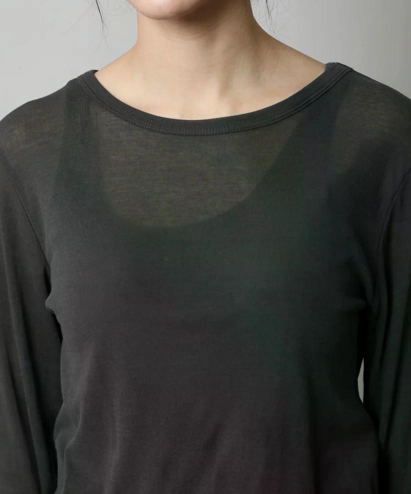 MUNICH(ミューニック)  シアーストレッチリブクルーネックプルオーバー MN242U17